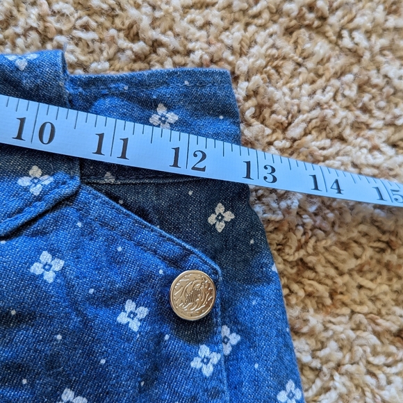 Circle T Vintage 80s Denim Maxi Full A-Line Skirt Size 7/8 - Picture 3 of 7